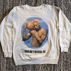 Vintage Dennis Rodman Bad As I Want To Be Sweatshirt Large Made In USA 90s NBA